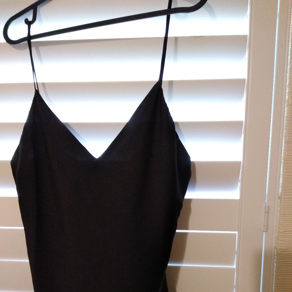 Black satin top